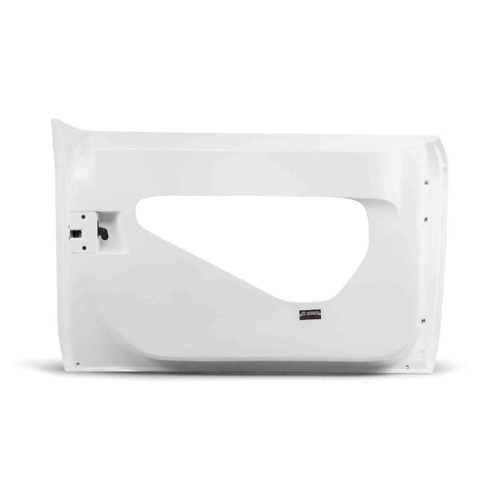 Angled view showing smooth fiberglass halo design and open-air structure