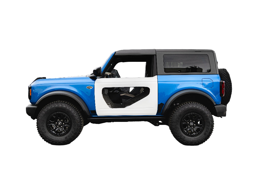 Installed on Ford Bronco 2DR, showcasing open-air off-road performance style