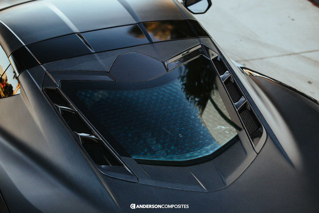 Anderson Composites 2020-2024 Chevrolet Corvette C8 Carbon Fiber Rear Hatch Vents - Black Ops Auto Works
