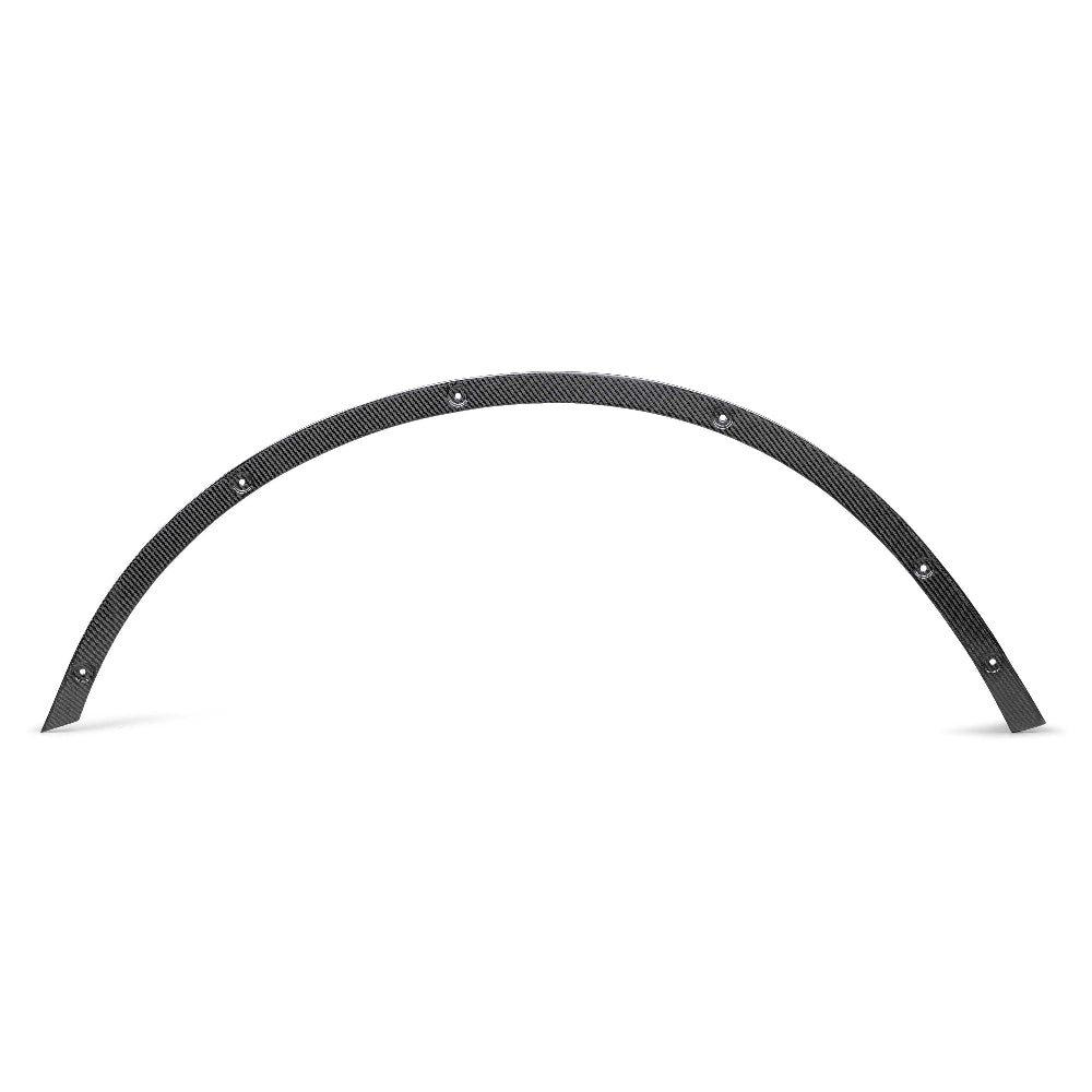 Set of four Anderson Composites Carbon Fiber Fender Flare Delete panels displayed before installation