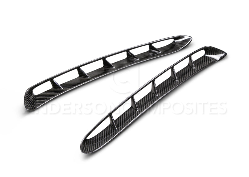Anderson Composites 15-17 Mustang Carbon Fiber GT350 Style Fender Vent Inserts (Only Fit AC Fenders) Anderson Composites