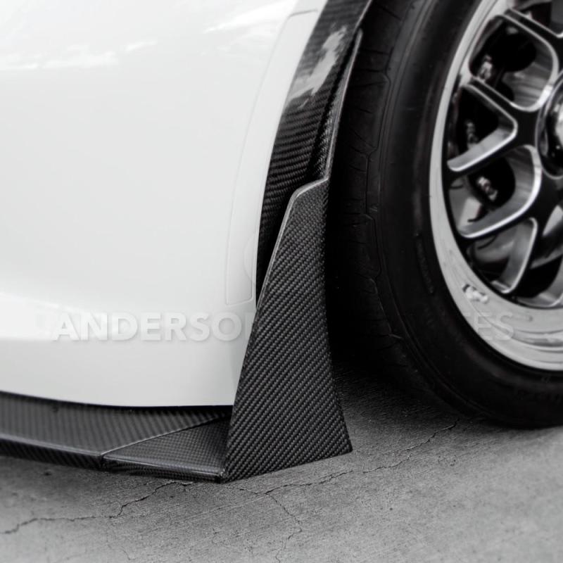ANDAC-FL14CHC7-Z6XC-Anderson Composites 2014-2019 Chevrolet Corvette C7 Z06 Front Bumper Canards-Carbon Accessories-Anderson Composites