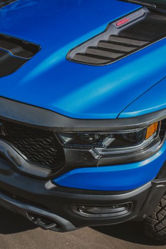 Anderson Composites 2021-2023 Dodge RAM TRX Carbon Fiber Front Grille - Upper Trim SKU: AC-GT21DGTRX-U
