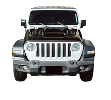 Load image into Gallery viewer, Installed View of Type-OE Carbon Fiber Hood on 2018–2023 Jeep Wrangler Rubicon