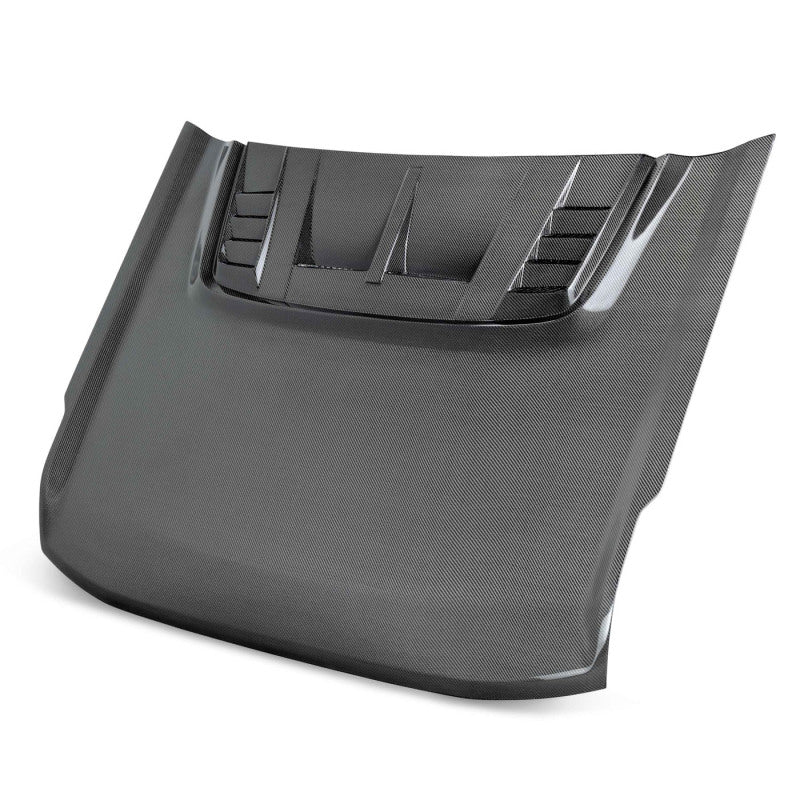 Front view of Anderson Composites Type-RT Carbon Fiber Hood for 2021-2023 Ford Bronco