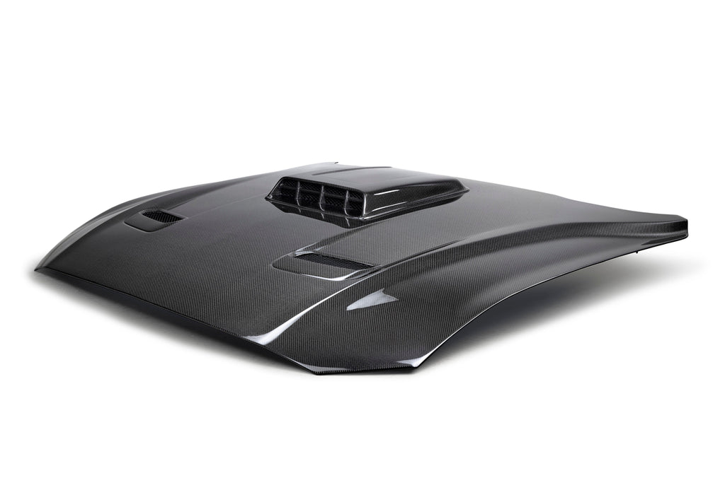 Anderson Composites 21-23 Ford Mustang Mach 1 Type-SK Double-Sided Carbon Fiber Hood  SKU: AC-HD21FDMUM1-SK-DS