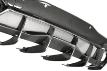 Load image into Gallery viewer, Top-down shot displaying diffuser curvature and polished carbon fiber texture.
