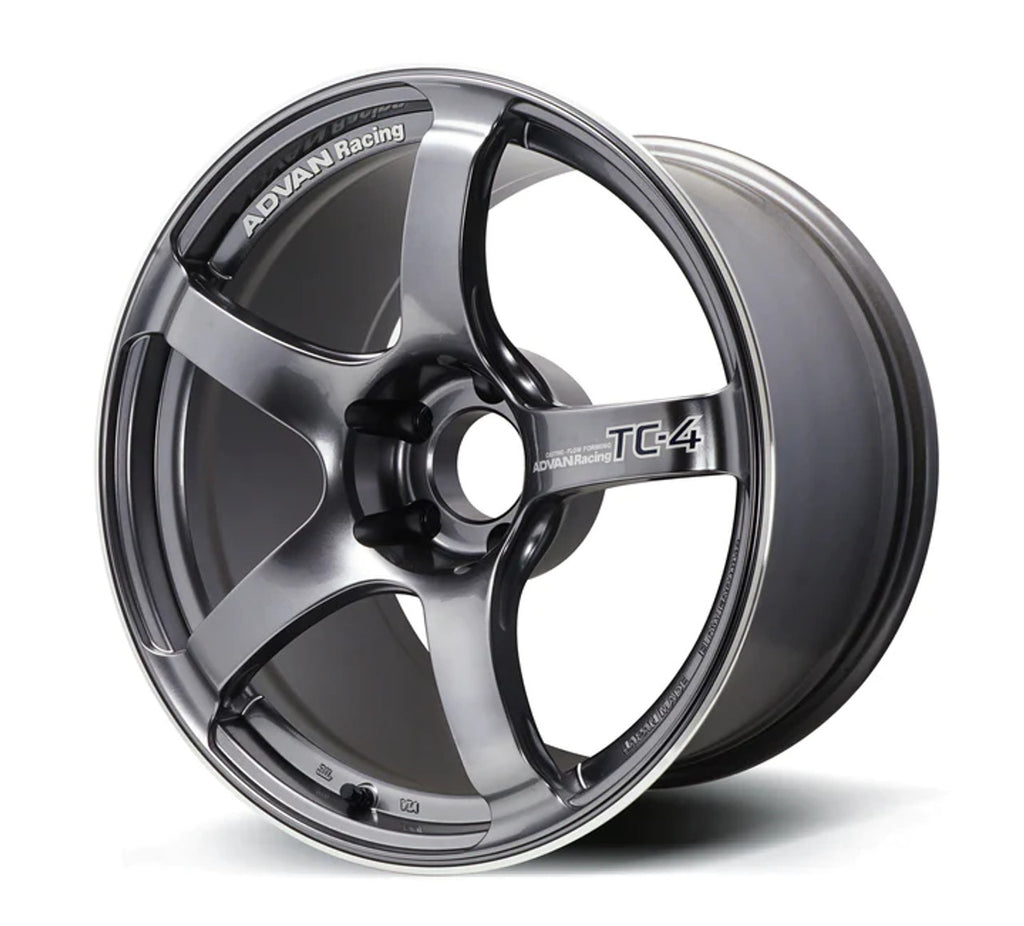 AVNYAD8J45EGMR-Advan TC4 18x9.5 +45 5-114.3 Racing Gunmetallic and Ring Wheel-Wheels - Cast-Advan