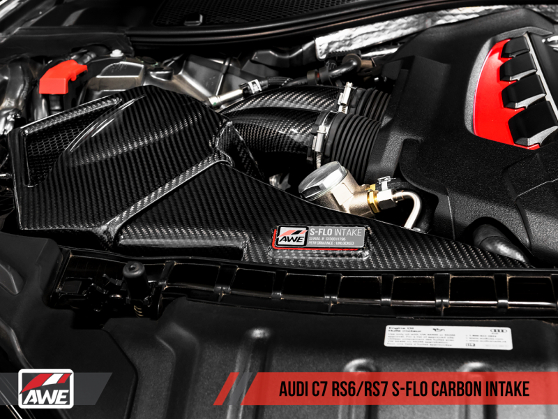 AWE Tuning Audi C7 RS6 / RS7 4.0T S-FLO Carbon Intake V2 - Black Ops Auto Works