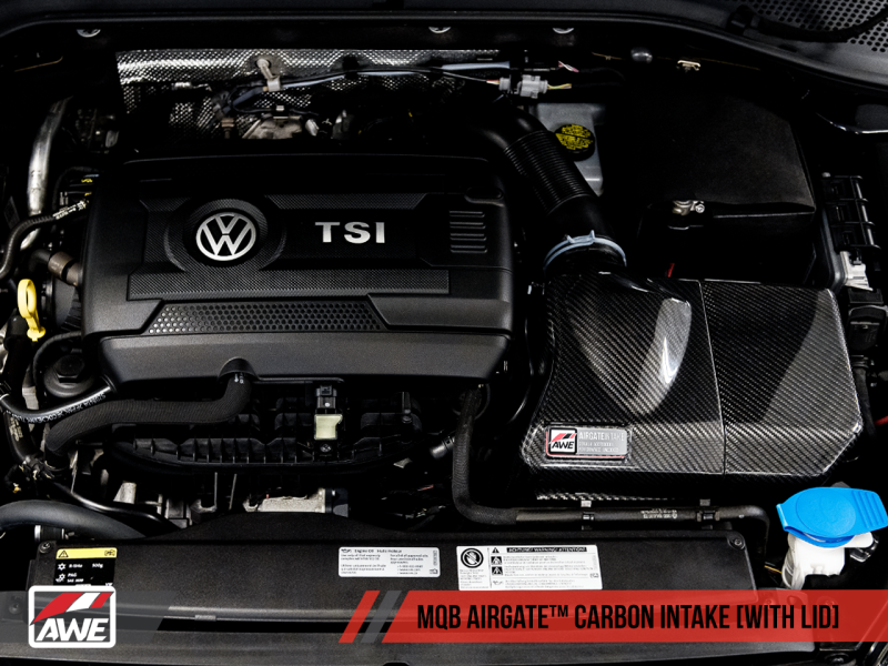 AWE Tuning Audi / Volkswagen MQB 1.8T/2.0T/Golf R Carbon Fiber AirGate Intake w/ Lid - Black Ops Auto Works