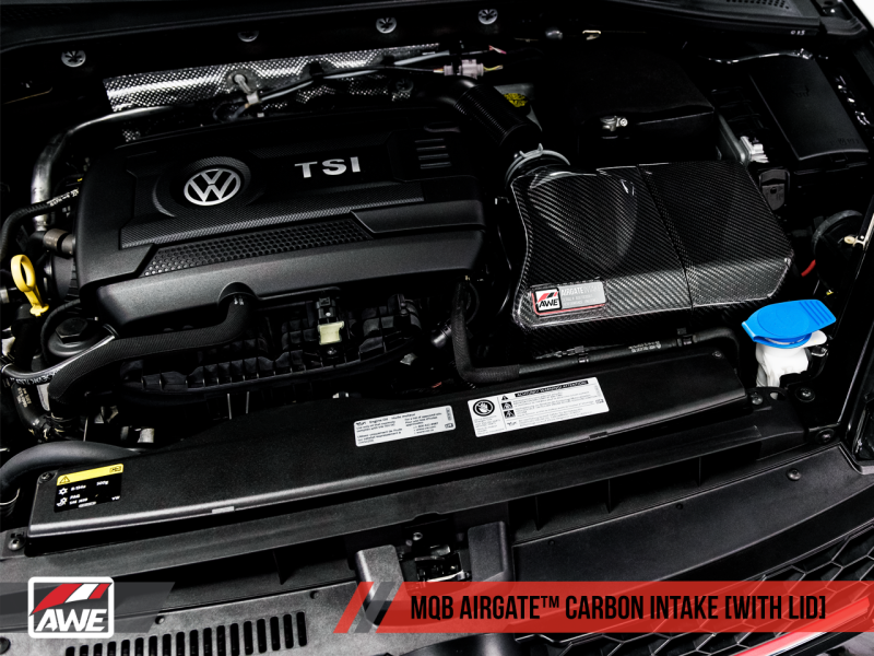 AWE Tuning Audi / Volkswagen MQB 1.8T/2.0T/Golf R Carbon Fiber AirGate Intake w/ Lid - Black Ops Auto Works