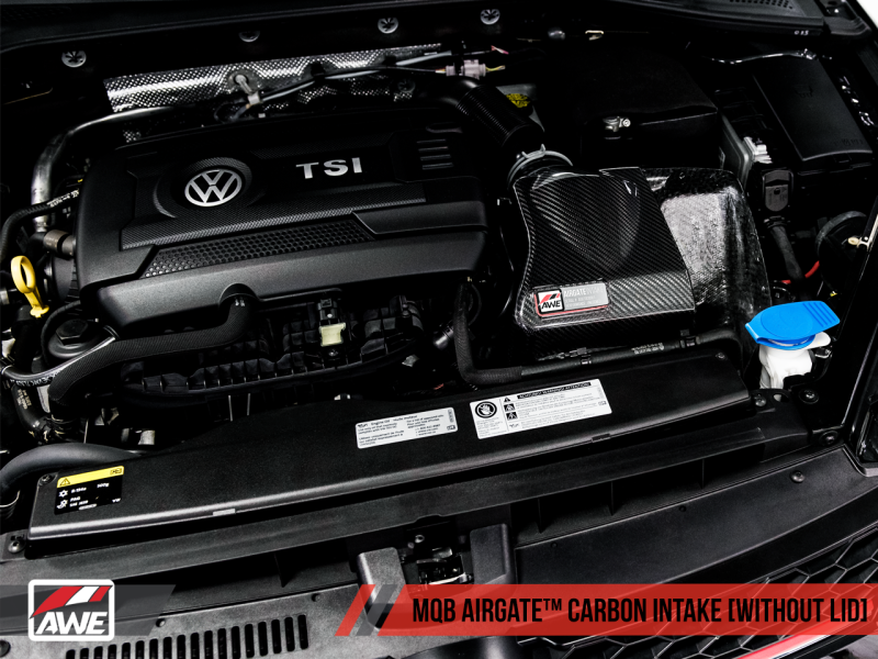 AWE Tuning Audi / Volkswagen MQB 1.8T/2.0T/Golf R Carbon Fiber AirGate Intake w/ Lid - Black Ops Auto Works