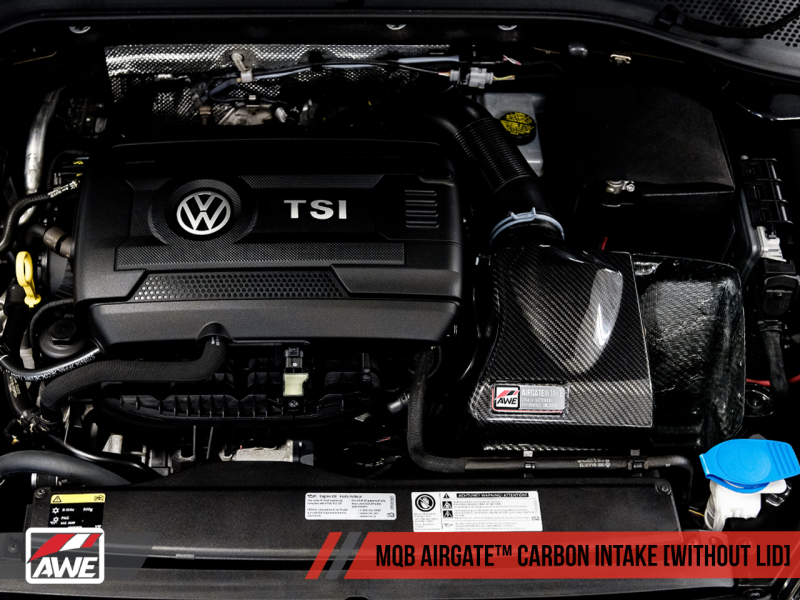 AWE Tuning Audi / Volkswagen MQB 1.8T/2.0T/Golf R Carbon Fiber AirGate Intake w/ Lid - Black Ops Auto Works