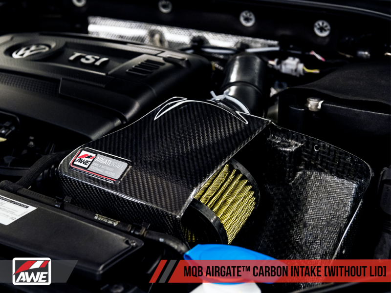AWE Tuning Audi / Volkswagen MQB 1.8T/2.0T/Golf R Carbon Fiber AirGate Intake w/ Lid - Black Ops Auto Works