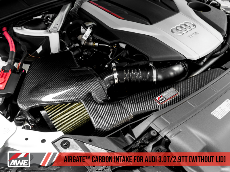 AWE Tuning Audi B9/B9.5 S4/S5/RS5 3.0T Carbon Fiber AirGate Intake w/ Lid - Black Ops Auto Works