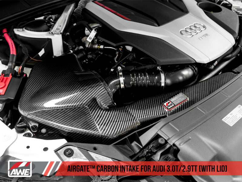 AWE Tuning Audi B9/B9.5 S4/S5/RS5 3.0T Carbon Fiber AirGate Intake w/ Lid - Black Ops Auto Works