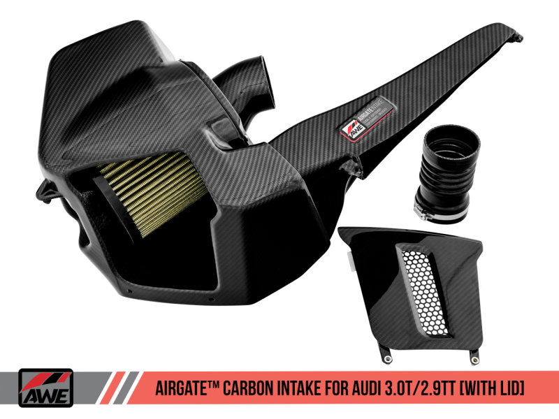 AWE Tuning Audi B9/B9.5 S4/S5/RS5 3.0T Carbon Fiber AirGate Intake w/ Lid - Black Ops Auto Works