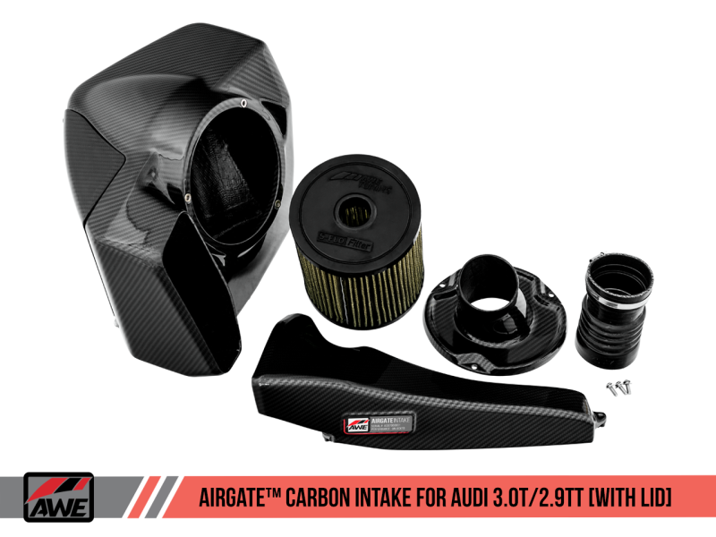 AWE Tuning Audi B9/B9.5 S4/S5/RS5 3.0T Carbon Fiber AirGate Intake w/ Lid - Black Ops Auto Works