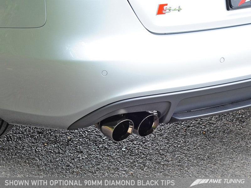 AWE Tuning Audi B8 / B8.5 S4 3.0T Touring Edition Exhaust - Diamond Black Tips (90mm) - Black Ops Auto Works