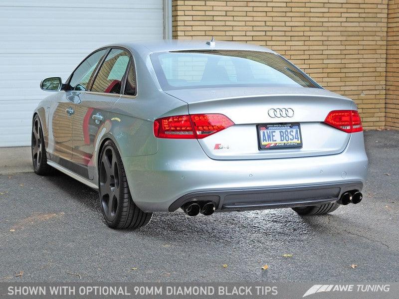 AWE Tuning Audi B8 / B8.5 S4 3.0T Touring Edition Exhaust - Diamond Black Tips (90mm) - Black Ops Auto Works