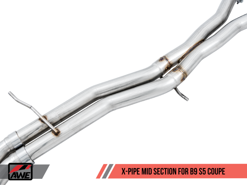AWE Tuning Audi B9 S5 Coupe 3.0T Track Edition Exhaust - Diamond Black Tips (102mm) - Black Ops Auto Works