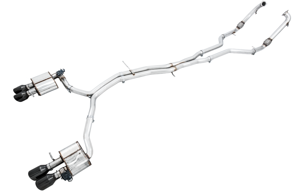 AWE Tuning Audi B9 S5 Sportback Track Edition Exhaust - Non-Resonated (Black 102mm Tips) - Black Ops Auto Works