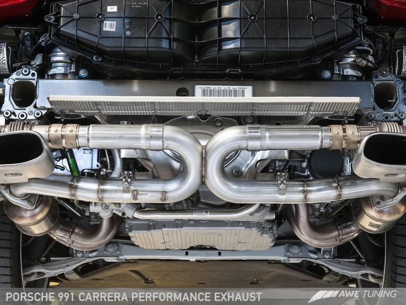 AWE Tuning 991 Carrera Performance Exhaust - Use Stock Tips - Black Ops Auto Works