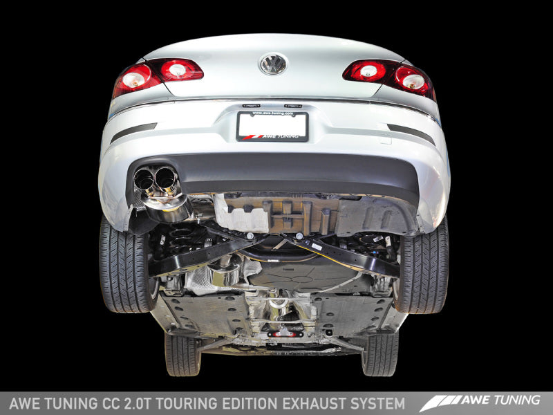 AWE Tuning VW CC 2.0T Touring Edition Performance Exhaust - Diamond Black Tips - Black Ops Auto Works