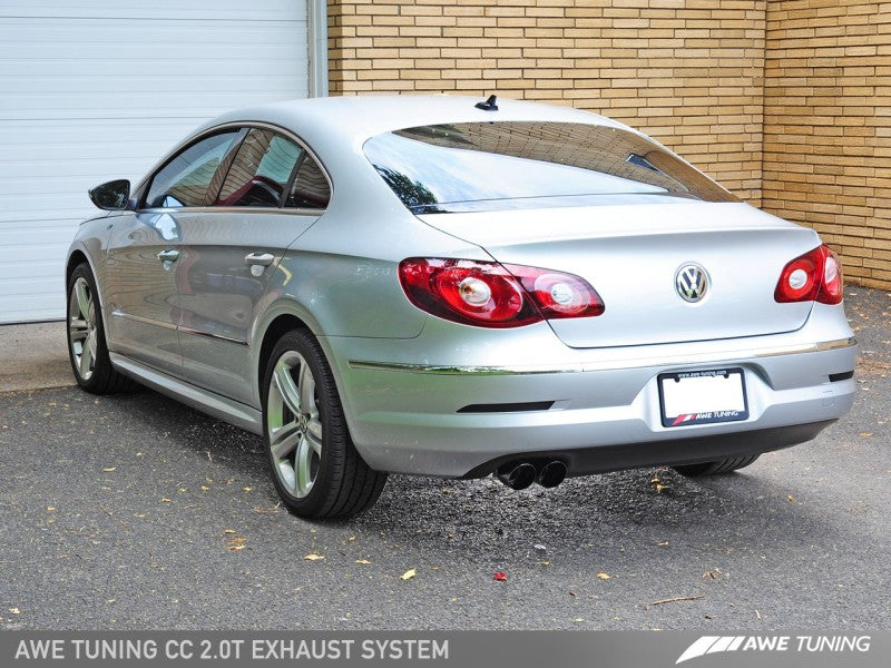 AWE Tuning VW CC 2.0T Touring Edition Performance Exhaust - Diamond Black Tips - Black Ops Auto Works