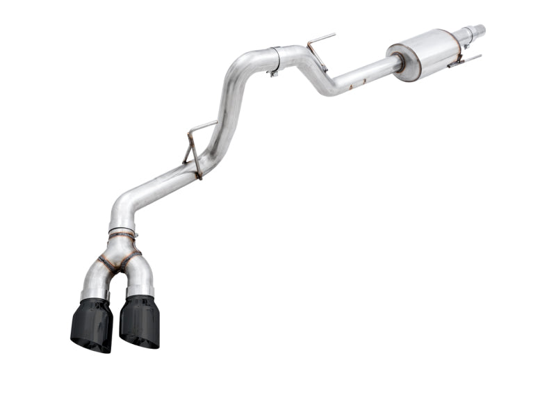 AWE Tuning 2015+ Ford F-150 0FG Single Exit Performance Exhaust System w/4.5in Diamond Black Tips - Black Ops Auto Works