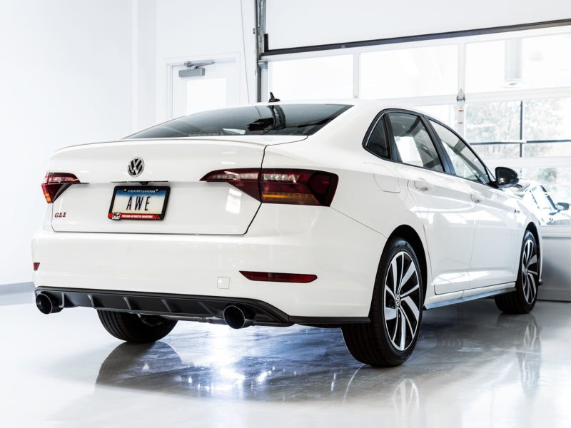 AWE Tuning 18-21 Volkswagen Jetta GLI Mk7 Touring Exhaust - Diamond Black Tips (Fits High-Flow DP) AWE Tuning