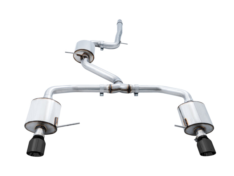 AWE Tuning 18-21 Volkswagen Jetta GLI Mk7 Touring Exhaust - Diamond Black Tips (Fits High-Flow DP) AWE Tuning