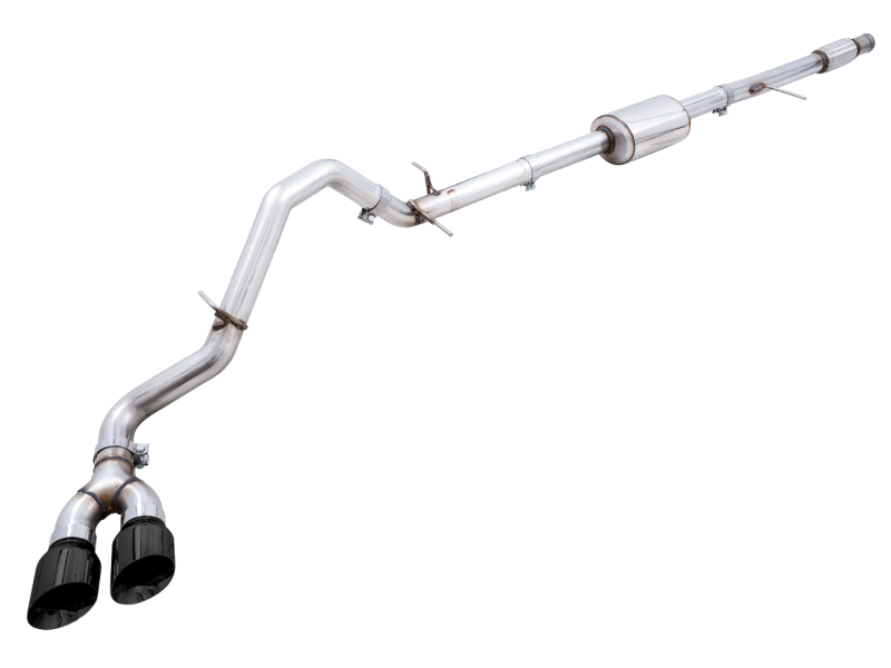 AWE Tuning 4th Gen GM 1500 5.3L 0FG Catback Dual Side Exit (Flat Bumper) - Diamond Tips - Black Ops Auto Works