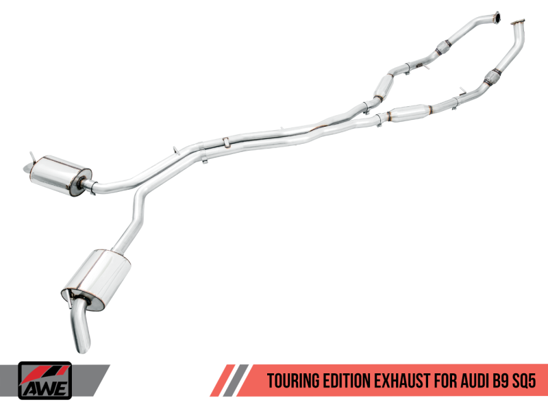 AWE Tuning Audi B9 SQ5 Resonated Touring Edition Cat-Back Exhaust - No Tips (Turn Downs) - Black Ops Auto Works