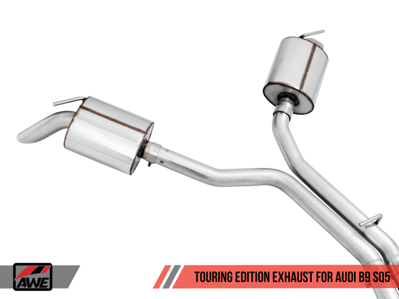 AWE Tuning Audi B9 SQ5 Resonated Touring Edition Cat-Back Exhaust - No Tips (Turn Downs) - Black Ops Auto Works