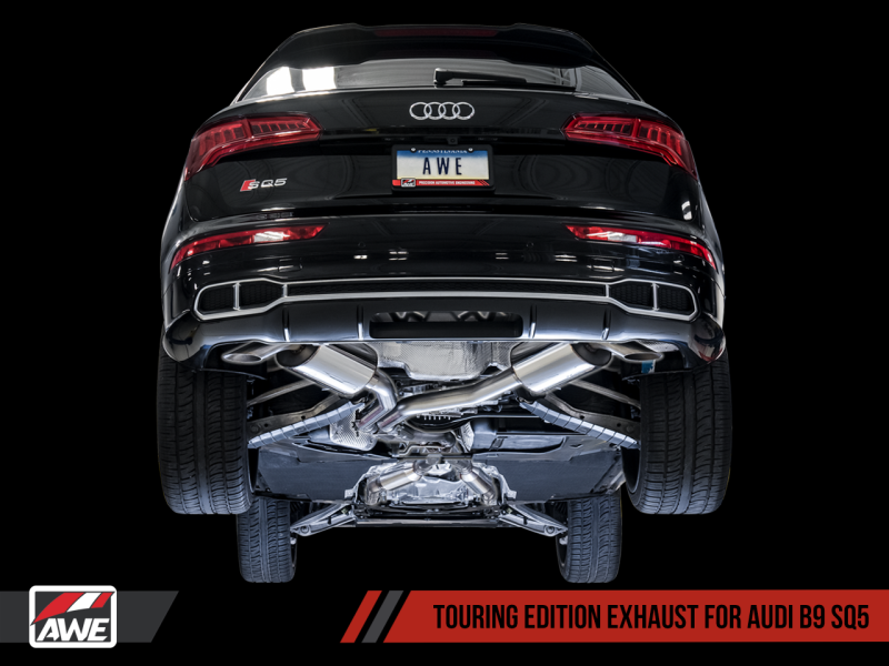 AWE Tuning Audi B9 SQ5 Resonated Touring Edition Cat-Back Exhaust - No Tips (Turn Downs) - Black Ops Auto Works