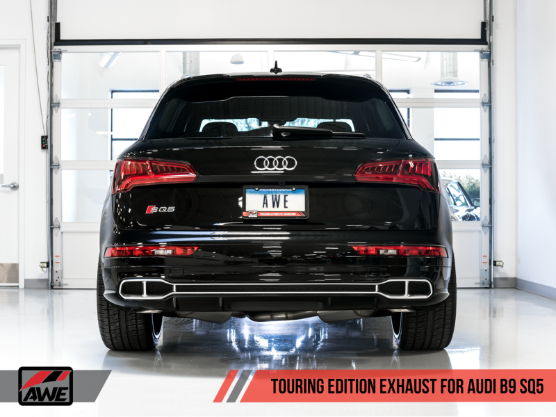 AWE Tuning Audi B9 SQ5 Resonated Touring Edition Cat-Back Exhaust - No Tips (Turn Downs) - Black Ops Auto Works