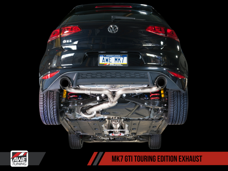 AWE Tuning VW MK7 GTI Touring Edition Exhaust - Chrome Silver Tips - Black Ops Auto Works