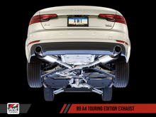 Load image into Gallery viewer, AWE Tuning Audi B9 A4 Touring Edition Exhaust Dual Outlet - Chrome Silver Tips (Includes DP) - Black Ops Auto Works
