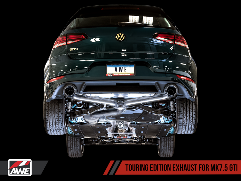 AWE Tuning Volkswagen GTI MK7.5 2.0T Touring Edition Exhaust w/Chrome Silver Tips 102mm - Black Ops Auto Works