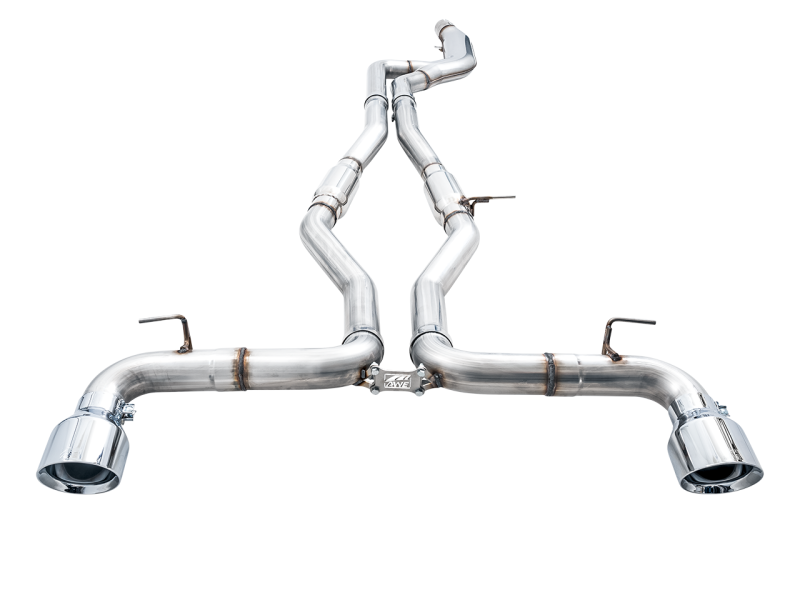 AWE Tuning 2020 Toyota Supra A90 Track Edition Exhaust - 5in Chrome Silver Tips - Black Ops Auto Works