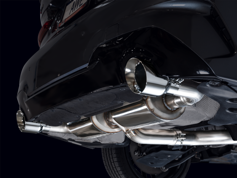 AWE 19-23 BMW 330i / 21-23 BMW 430i Base G2X Touring Axle Back Exhaust - Chrome Silver - Black Ops Auto Works