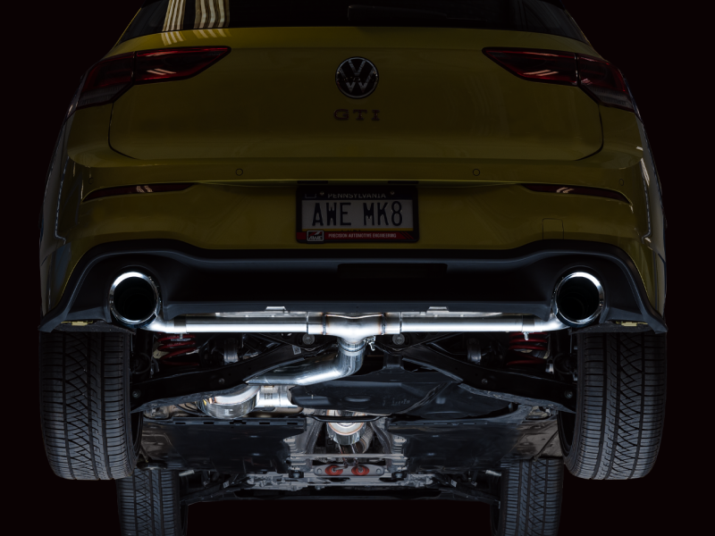 AWE 2022 VW GTI MK8 Touring Edition Exhaust - Chrome Silver Tips - Black Ops Auto Works