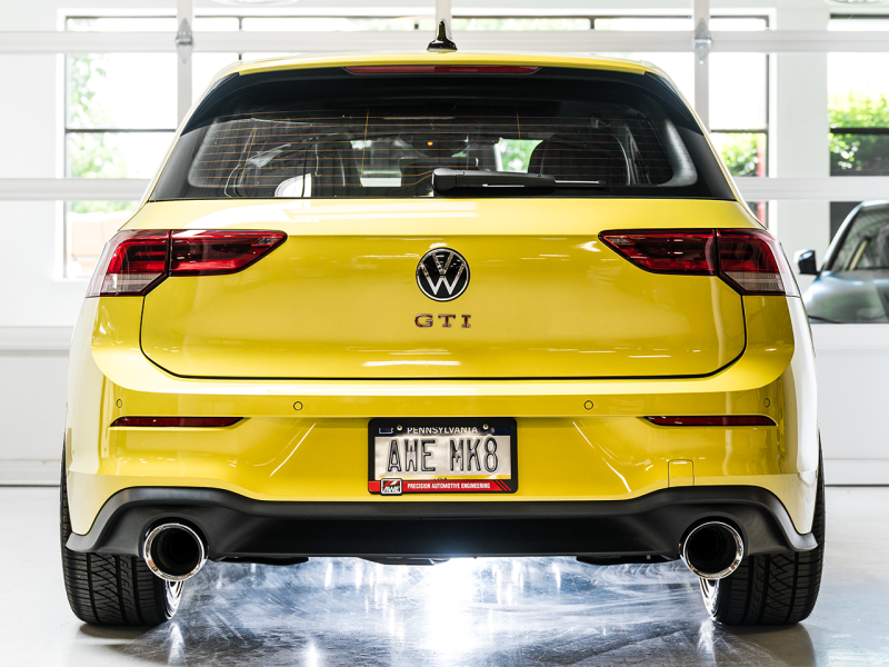AWE 2022 VW GTI MK8 Touring Edition Exhaust - Chrome Silver Tips - Black Ops Auto Works