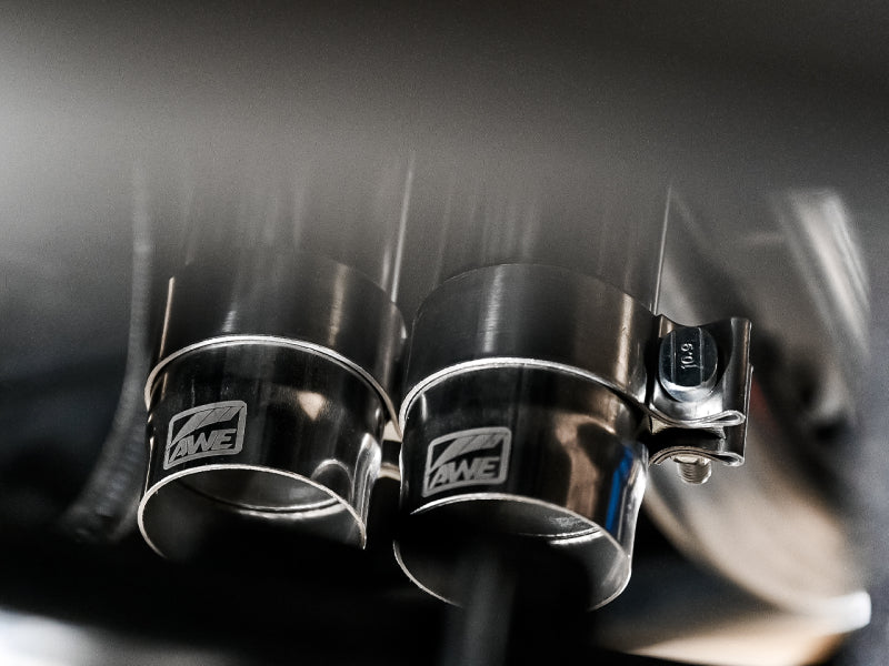 AWE 16-22 Toyota Tacoma 0FG Catback Exhaust w/ BashGuard - Dual Chrome Silver Tips - Black Ops Auto Works