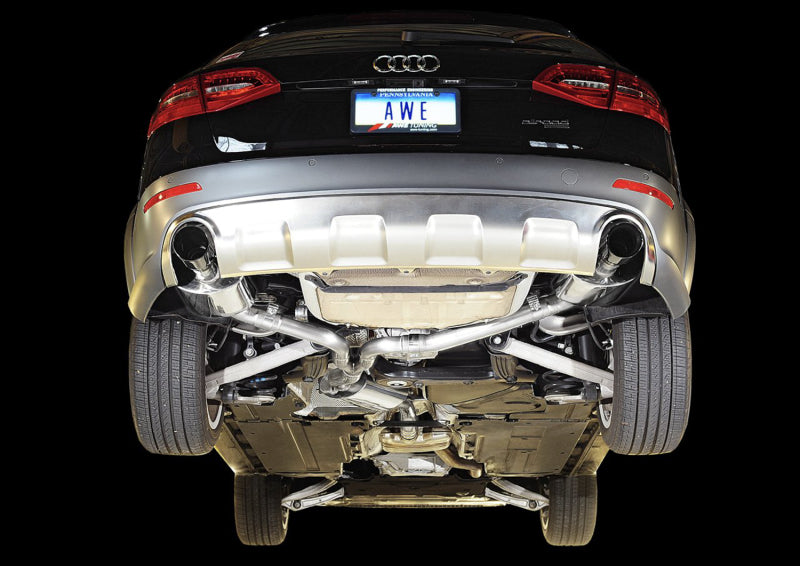 AWE Tuning Audi B8.5 All Road Touring Edition Exhaust - Dual Outlet Diamond Black Tips-Catback-AWE Tuning
