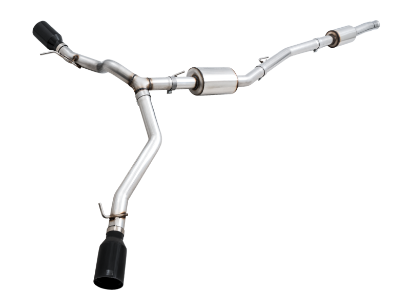 AWE Tuning 20-21 Jeep Gladiator JT 3.6L Tread Edition Cat-Back Dual Exhaust - Diamond Black Tip - Black Ops Auto Works