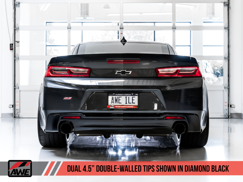 AWE Tuning 16-19 Chevrolet Camaro SS Axle-back Exhaust - Touring Edition (Diamond Black Tips) - Black Ops Auto Works