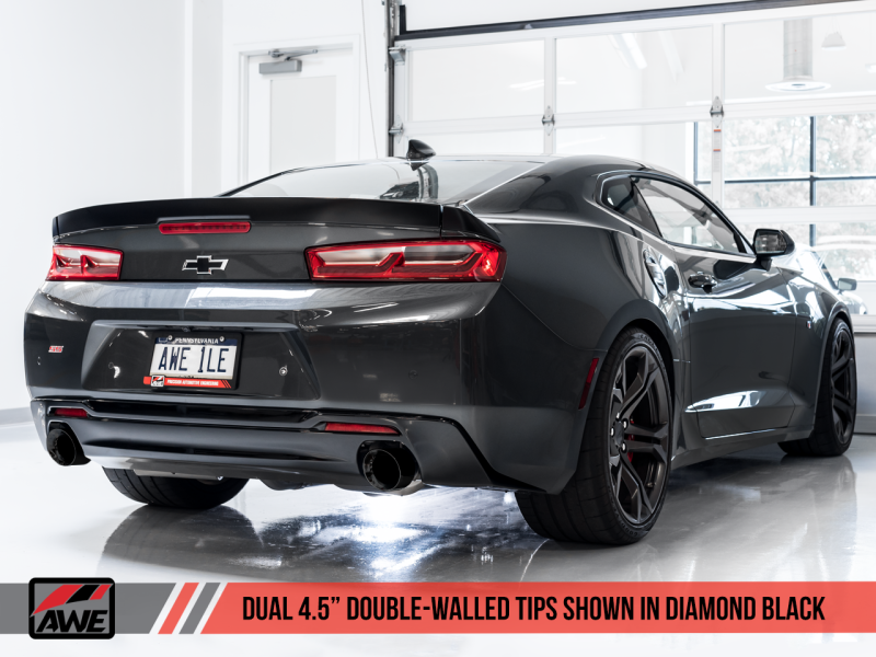 AWE Tuning 16-19 Chevrolet Camaro SS Axle-back Exhaust - Touring Edition (Diamond Black Tips) - Black Ops Auto Works