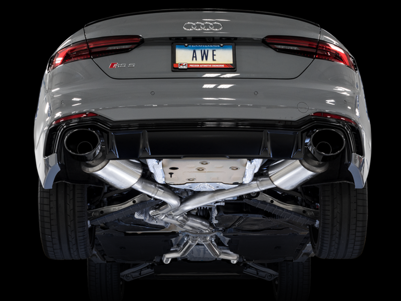 AWE Tuning Audi B9 RS5 Touring Edition Exhaust - w/ Diamond Black RS Tips - Black Ops Auto Works